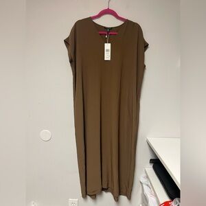 NWT Eileen Fisher V-neck Maxi Dress Size Large